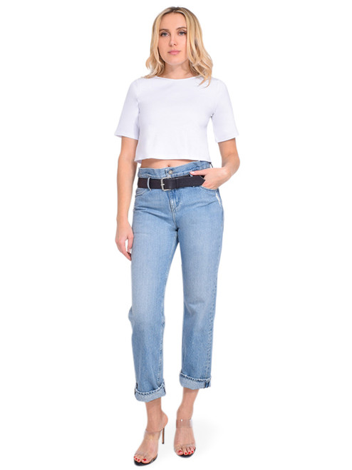 Ripley Rader Boxy T-Shirt in Ivory Full Outfit 


