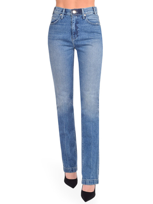 RTA Arwen Straight Leg Jeans in Lapis Front View 