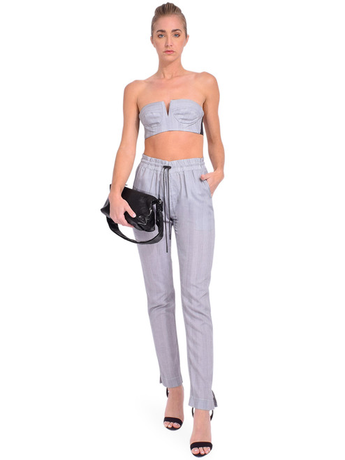 RtA Noa Bustier Top in Pearl Plaid Full Outfit 

