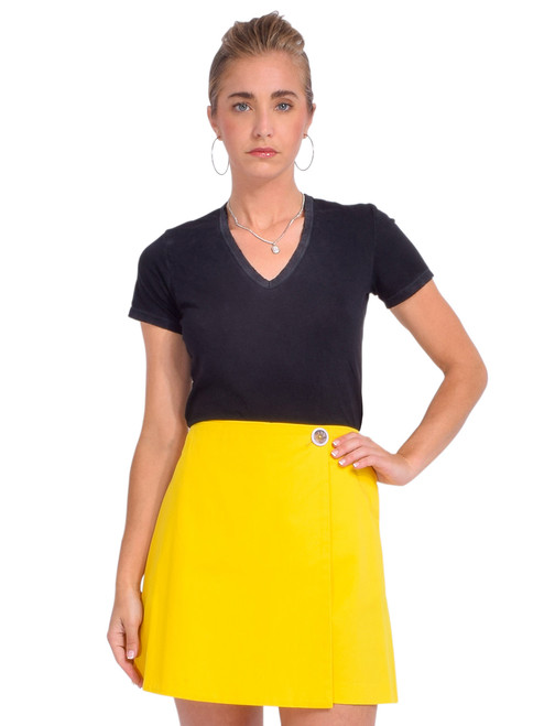 Cotton Citizen Standard V-Neck in Vintage Black Front View 