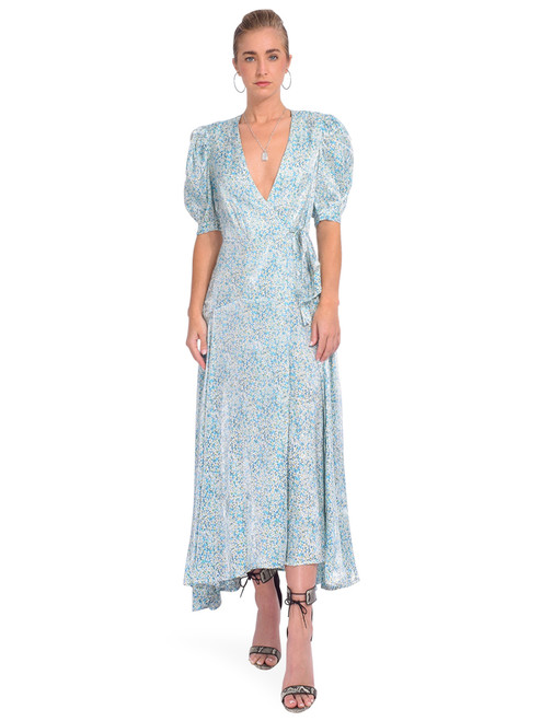Sabina Musayev Dove Midi Wrap Dress Front View 1