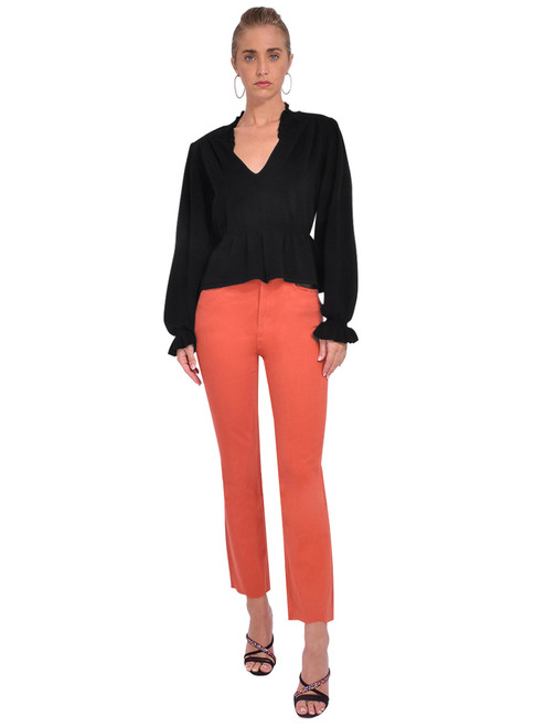 SERRA High Rise Kick Flare in Terracotta Full Outfit 