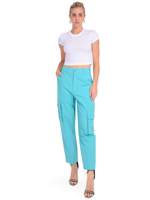 Ottod'Ame Cargo Pant in Blue Full Outfit 