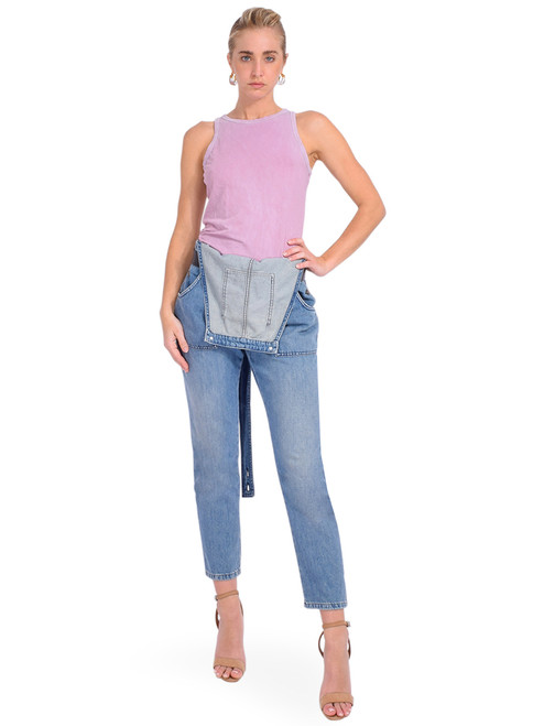 Cotton Citizen Standard V-Neck in Vintage Mauve Full Outfit 

