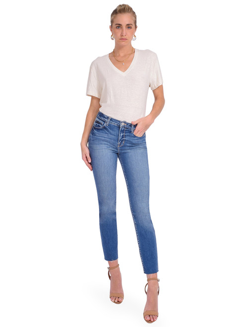 RAGABOND Hemp V-Neck Tee in Vintage White Full Outfit 