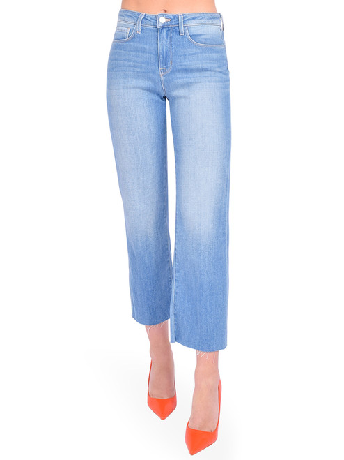 L'AGENCE Wanda High Rise Crop Jean in Bal Harbour Front View 