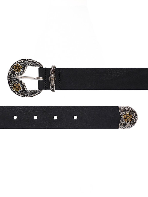 BA&SH Barty Belt in Noir Details 

