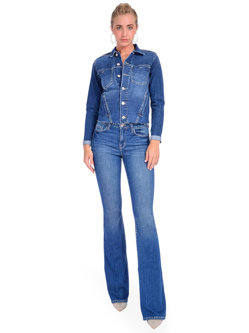 L'AGENCE Bell High Rise Flare Jeans in Hasting Full Outfit 