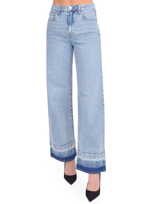 SIMKHAI Jude Mid Rise Wide Leg Jean in Santa Monica Wash Front View 