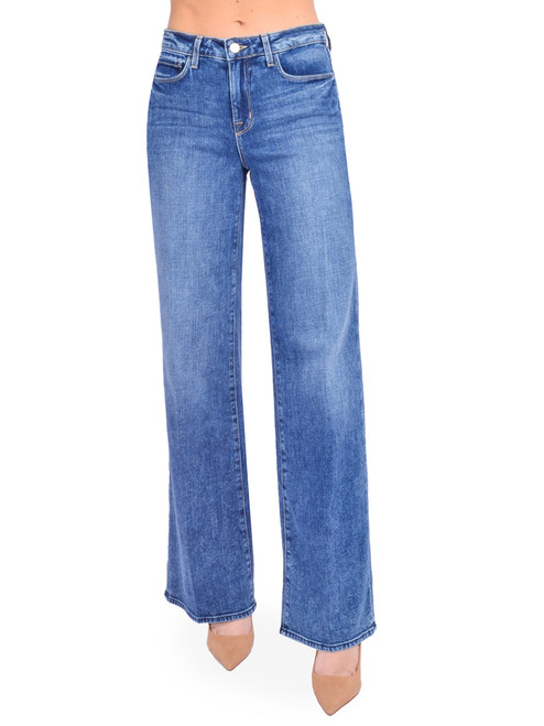 リアル('17韓国) Blu-ray ALICE + OLIVIA Missa High Rise Wide Leg Jean in Brooklyn Blue