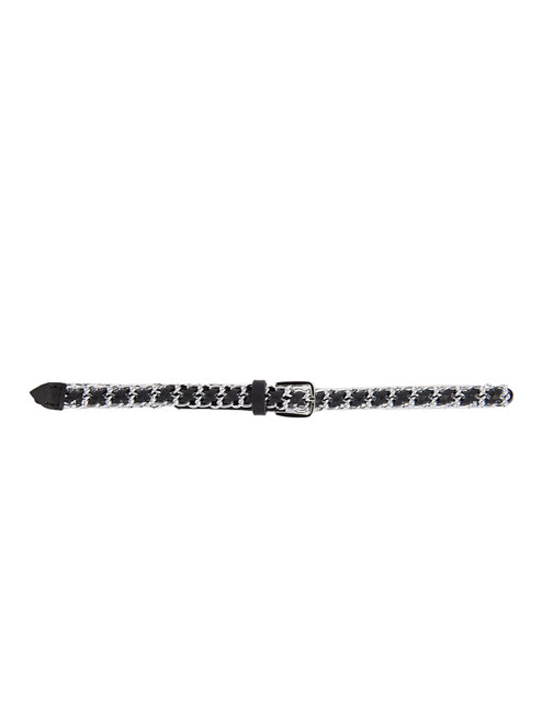 BA&SH Brooke Metal Belt in Silver Front View 