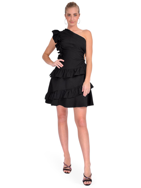 LALIBELA Melissa Dress in Black Front View 2