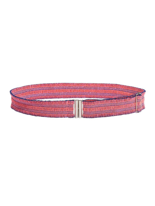 BELLEROSE Vibic Belt in Pink/ Purple Stripe Front View 