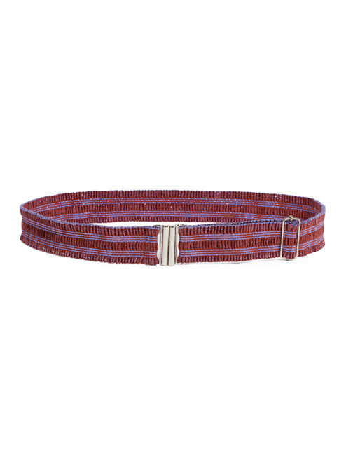 BELLEROSE Vibic Belt in Red/ Purple Stripe