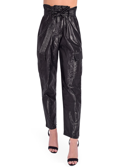 Mes Demoiselles Vanity Trousers In Black Front View 