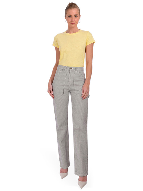 CHRLDR Jane Perfect Tee in Butter Yellow Full Outfit 
