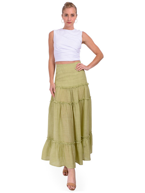 FRAME The Twist Tank in White Full Outfit 