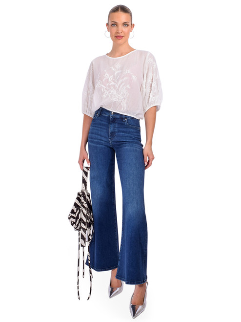 FRAME Le Palazzo Crop in Crave Raw After Full Outfit 
