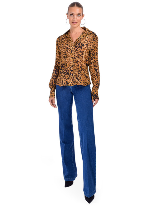 KARINA GRIMALDI Mariana Leopard Print Blouse Full Outfit 