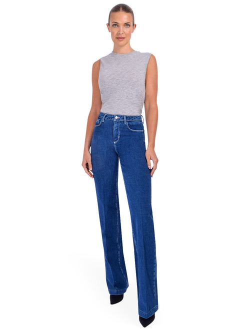 L'AGENCE Clayton Wide Leg Jean in Lansing Full Outfit 