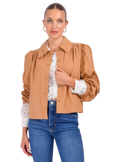 BA&SH Icon Coat in Camel Front View 