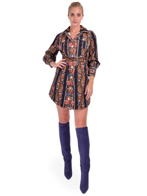 Cara Cara Villena Dress in Trail Paisley Front View 2