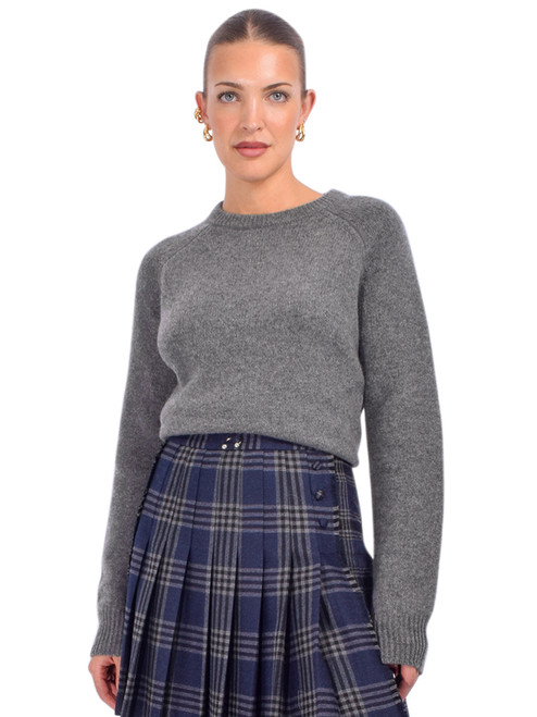 VIR VITA Finn Cashmere Sweater in Gray Front View 