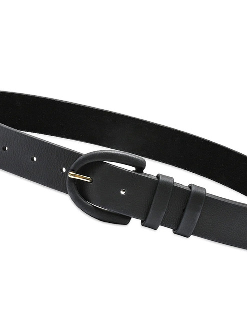 LAUREL & GOLD Westwood Belt in Black Details 