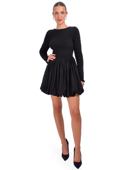 LOVE THE LABEL Rebecca Dress in Black Full Outfit 2