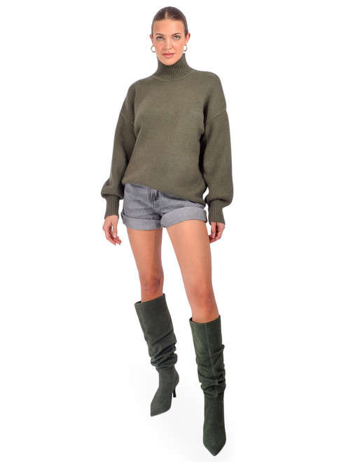 SER.O.YA Beatrice Sweater in Grove Green Full Outfit 