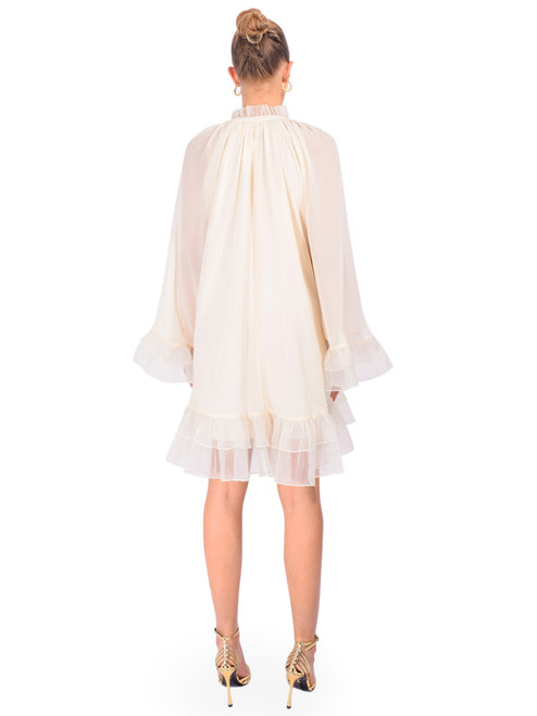 CINQ À SEPT Clairette Dress in Cream Back View