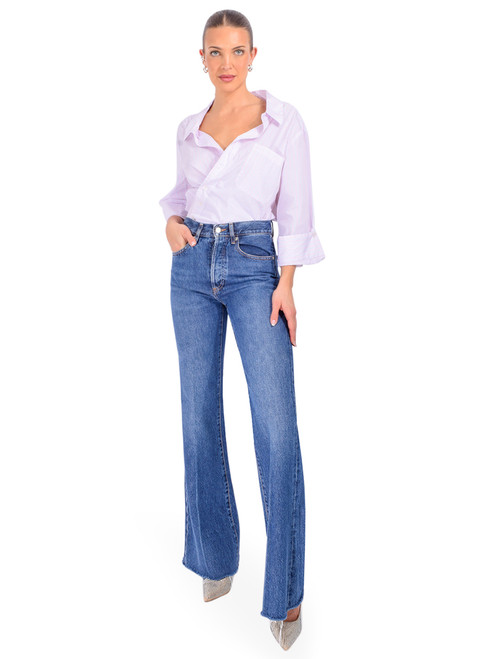 CISSA The Overshirt in Pink Stripe Full Outfit 