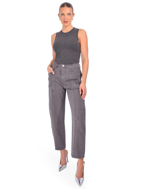 MINNIE ROSE Crew Tank in Gray Full Outfit 