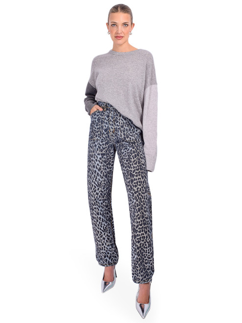 BA&SH Chaya Sweater in Gray Full Outfit 
