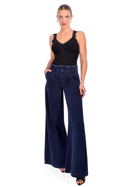 BA&SH Toby Jean in Navy Blue Full Outfit 