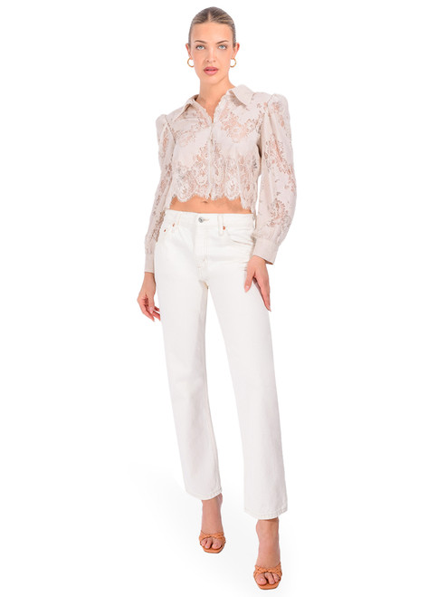 RE/DONE Blondie Jean in Crema Full Outfit 