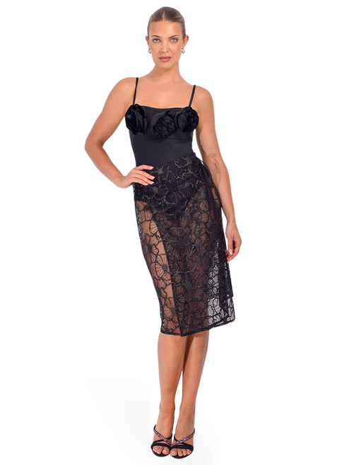 OPÉRA SPORT Alba Long Skirt in Black Full Outfit 