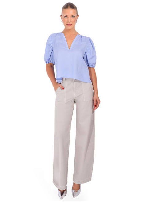 FRAME The Bow Cargo Jean in Flax Full Outfit 