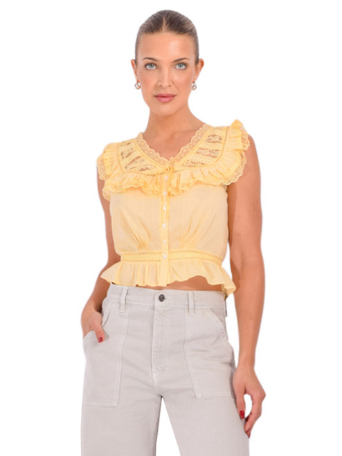 LOVE THE LABEL Wallis Top in Sunlight Front View 