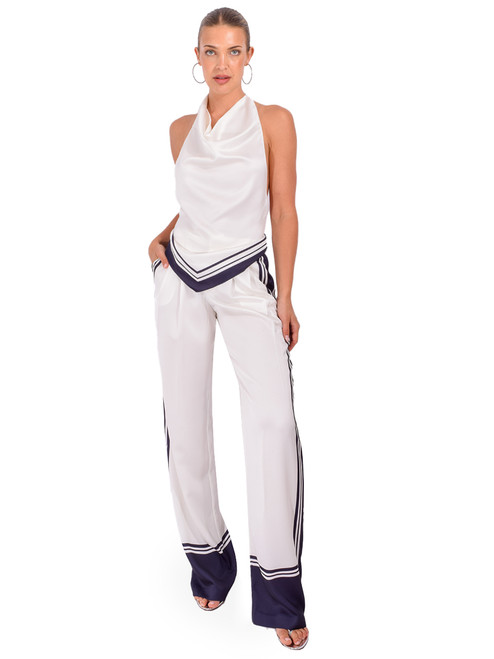 SER.O.YA Nicola Top in White & Navy Full Outfit 