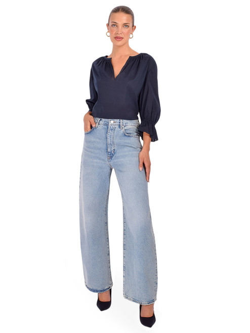 FRAME The Bow Crop in Coastal Full Outfit 