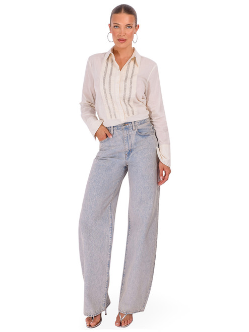 FRAME The Bow Jeans in Wisteria Full Outfit 
