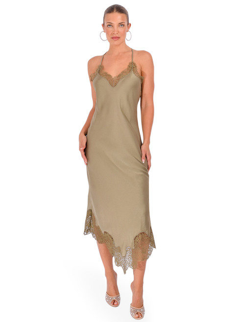 BA&SH Chiarina Dress in Green