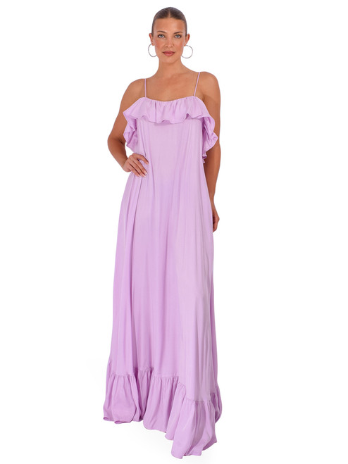 ESSENTIEL ANTWERP Jeste Maxi Dress In Lilac Front View 2