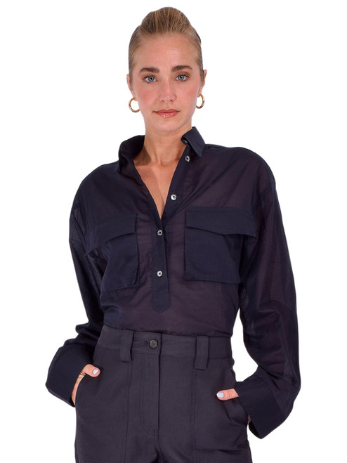CISSA Cargo Top in Navy Front View 