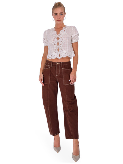 L'AGENCE Cody Jean in Brown Full Outfit 