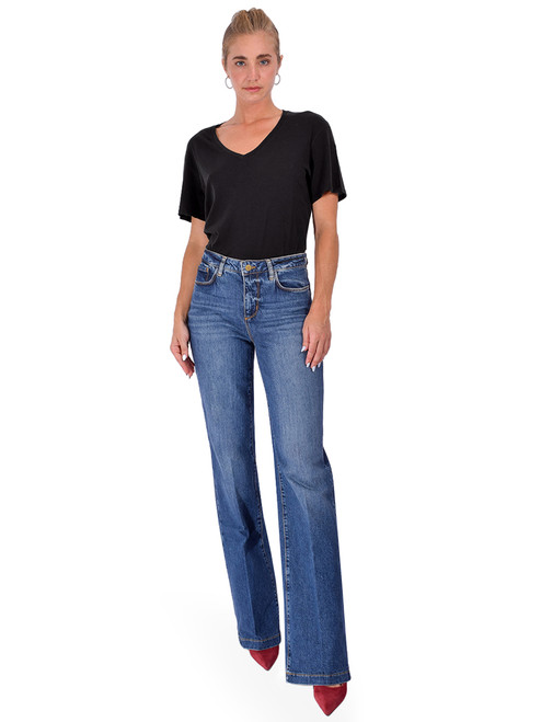 L'AGENCE Clayton Wide-Leg Jean in Newcastle Full Outfit 
