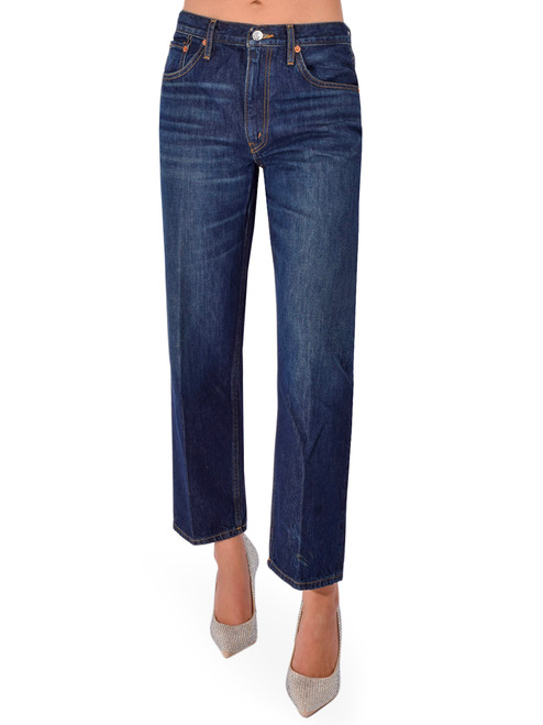 RE/DONE The Ollie Jean in Barely Worn Flow Front View 

