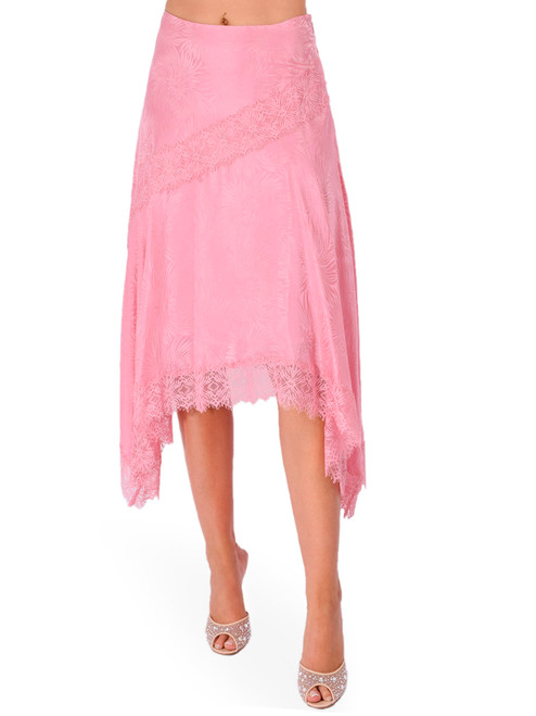 3.1 Phillip Lim Floral Jacquard Handkerchief Skirt in Peony Front View 