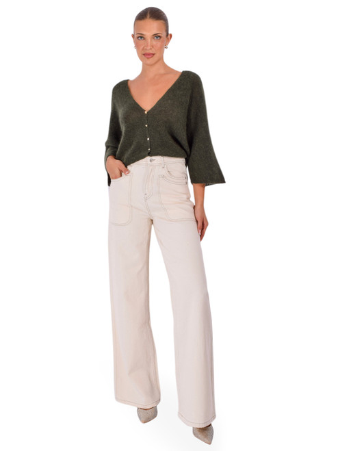 BA&SH Zoel Jeans in Ecru Full Outfit 
